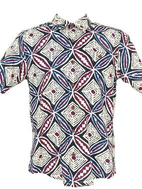 Pataloha Patagonia Hawaiian Shirt Mens XXS Floral Geometric Short Sleeve Organic